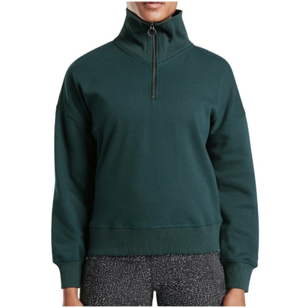 Athleta Cozy Karma ¼ Zip Pullover Womens Size Small Nordic Teal Athleisure Gym